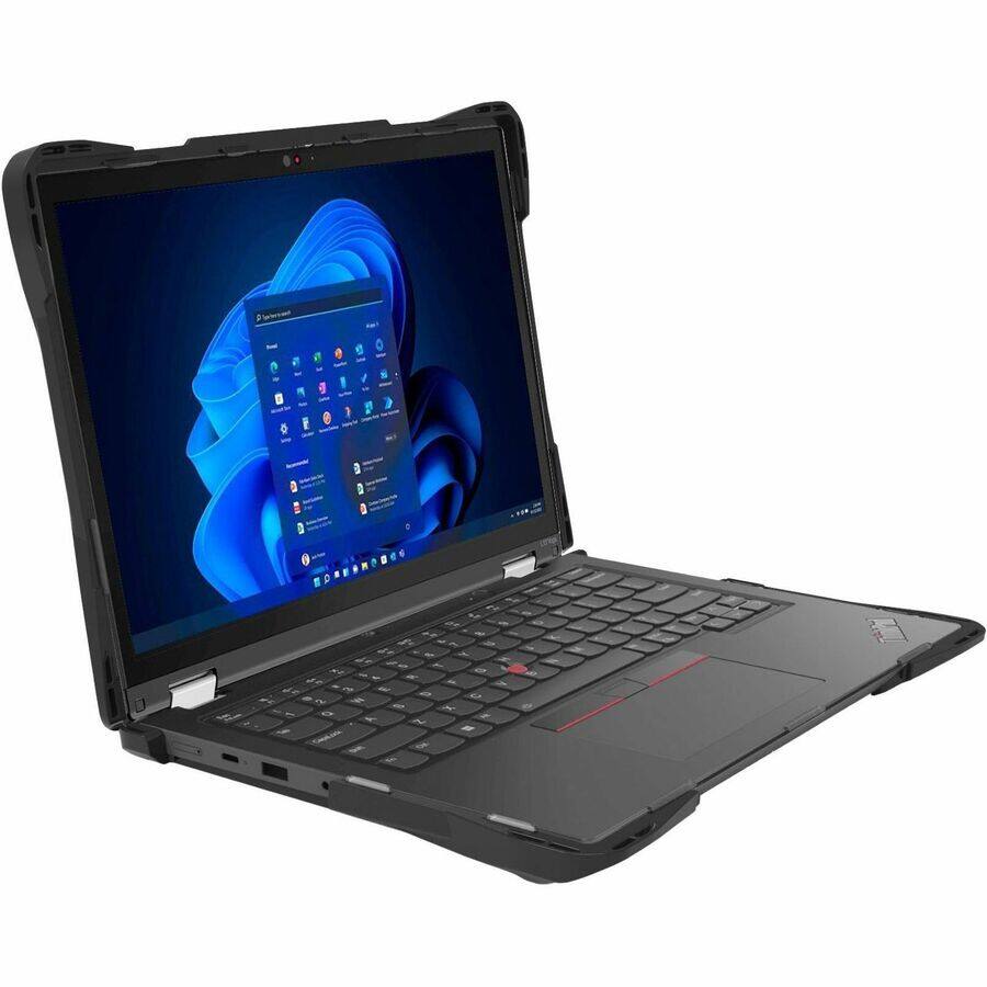 Alt View 2. Infocase - InfoCase Lenovo 3PO Rugged Snap-On Case - For Lenovo Notebook - Clear - Drop Resistant, Shock Resistant, Slip Resistant - Gray/Clear.