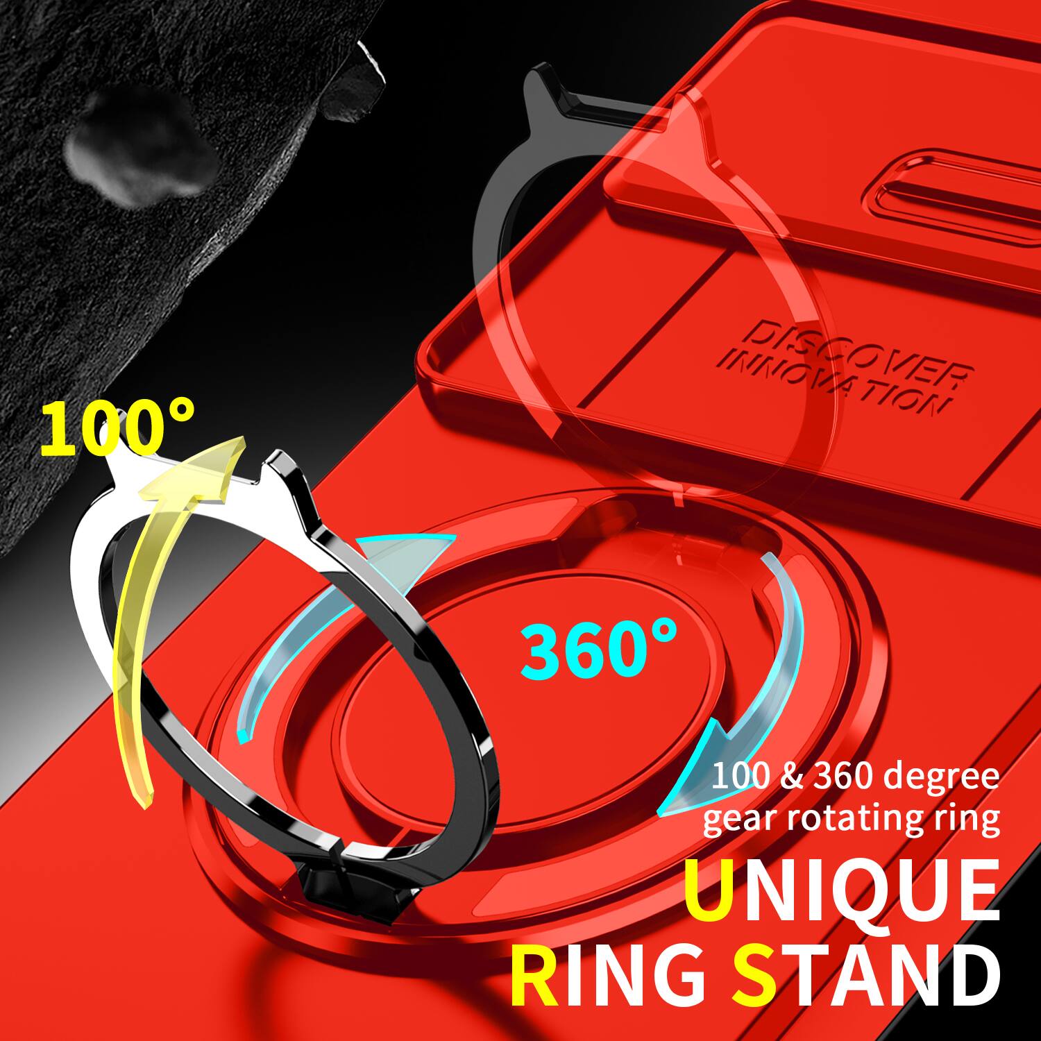 100°
AVOMMI DISCOVER INNOVATION
360°
100 & 360 degree gear rotating ring
UNIQUE RING STAND