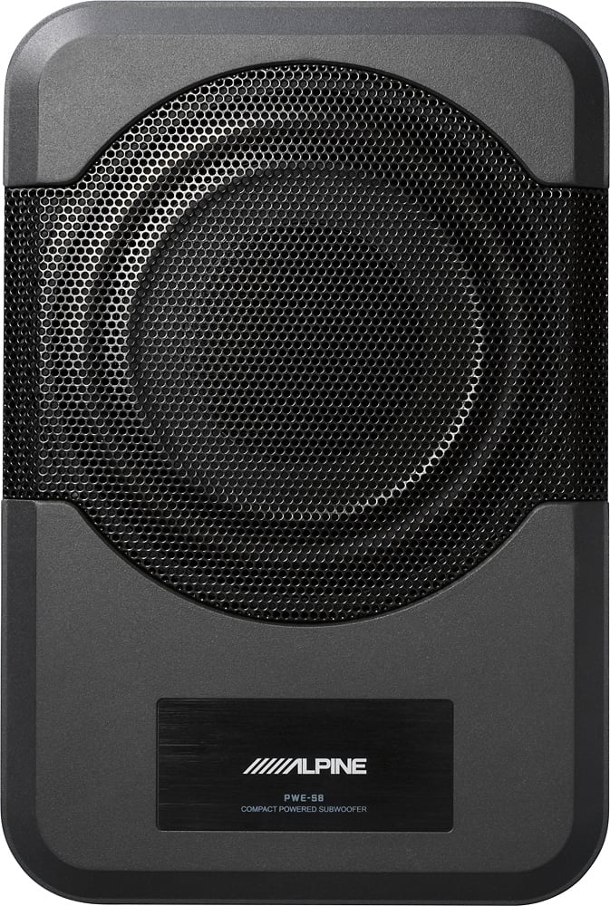 Alpine - 8" Powered Subwoofer System - Black - Front_Zoom