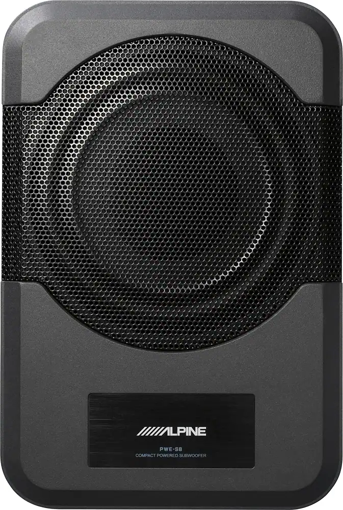 Alpine 8" Powered Subwoofer System Black PWE-S8 - Open Box - Best Buy