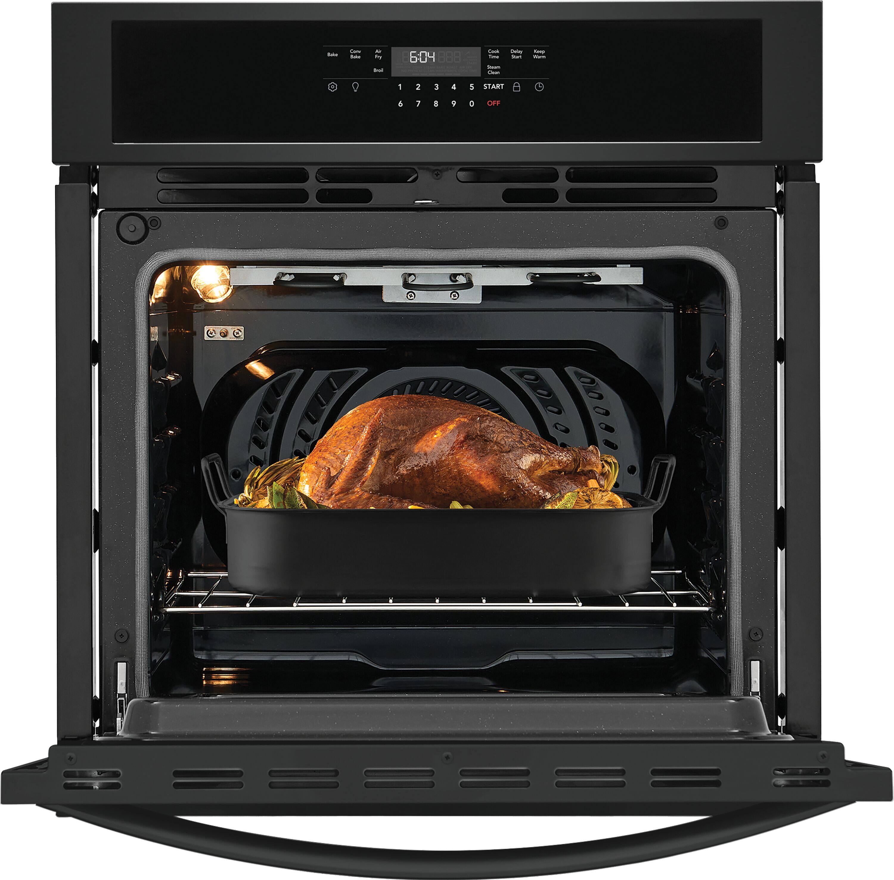- Bake
- Convection
- Broil
- Roast
- 6:04
- Cook
- Delay
- Range
- Clean
- Start
- Off
- 1 2 3 4 5 6 7 8 9 0