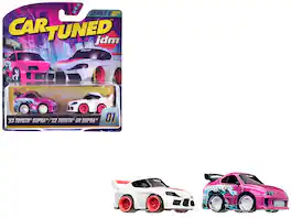 Car Tuned - "Sick Supras" Series 6 Toyota Double Pack Set of 2 Cars Diecast Model Cars by CarTuned - Multi
