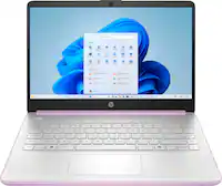 HP - 14" Laptop - Intel Processor N150 2025 - 4GB Memory - 128GB UFS - Honey Lavender - Front_Zoom