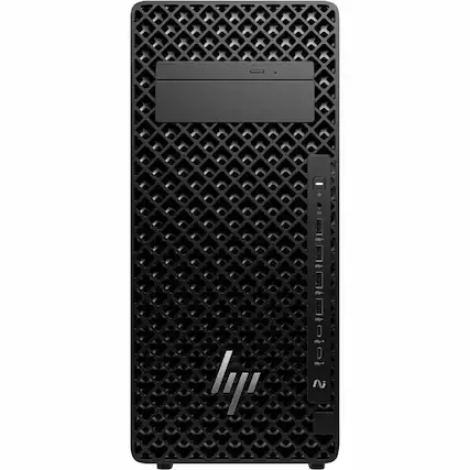 Front. HP - HP Z2 G1i Workstation - 1 x Intel Core Ultra 5 235 - 16 GB - 512 GB SSD - Tower - Black - Intel W880 Chip - Windows 11 - Black.