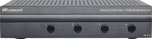Front. Russound - 4-Pair Speaker Selector - Black.