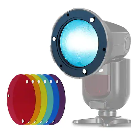 Front. Neewer - Six-Color Magnetic Gel Filter Set for Neewer Square/Round Head Speedlights, CRS17.