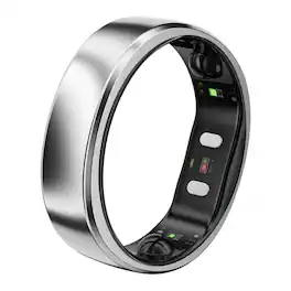 RINGCONN - Gen 2 Air Ultra-Thin Smart Ring with Health Tracking, AI for Proactive Wellness, Size 7 - Galaxy Silver - (2025)