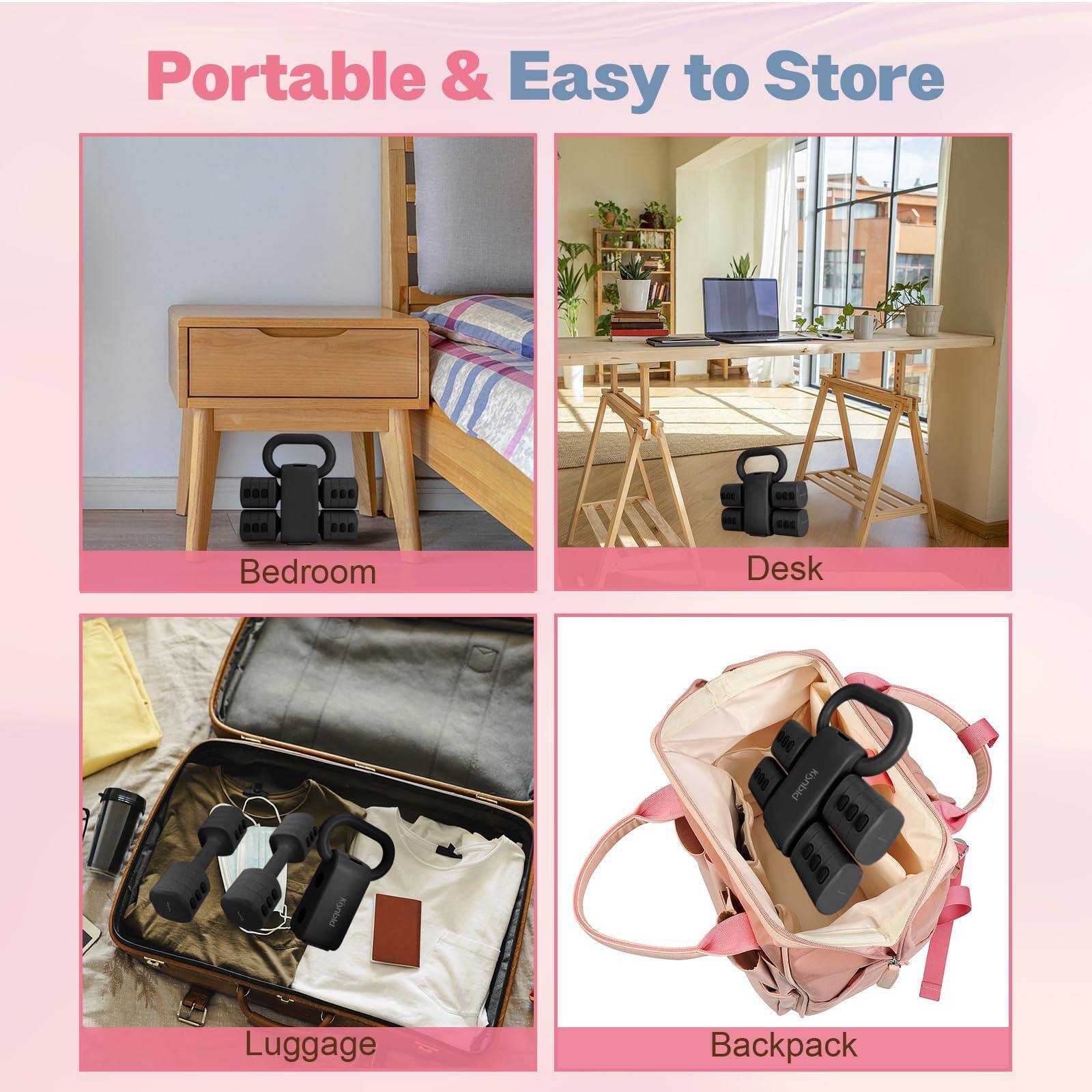 Portable & Easy to Store

- Bedroom
- Desk
- Luggage
- Backpack