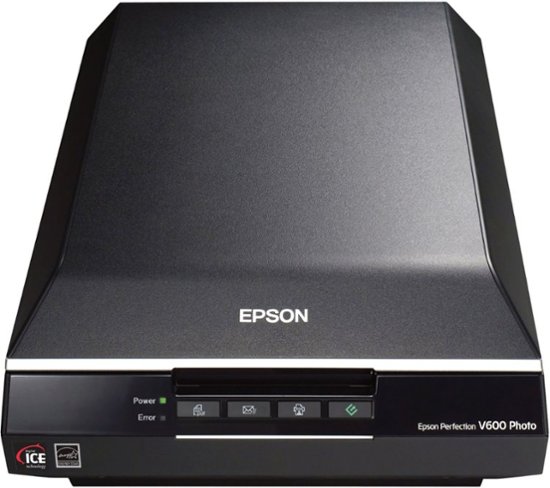 Front Zoom. Epson - Perfection V600 Photo Scanner - Black.