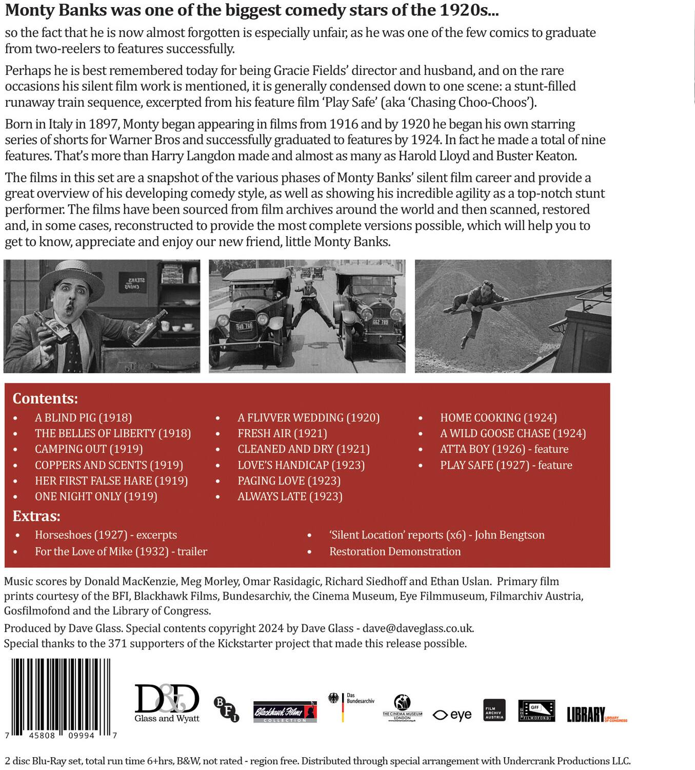 Alt View 1. Monty Banks: Silent Comedian   - BLU-RAY.