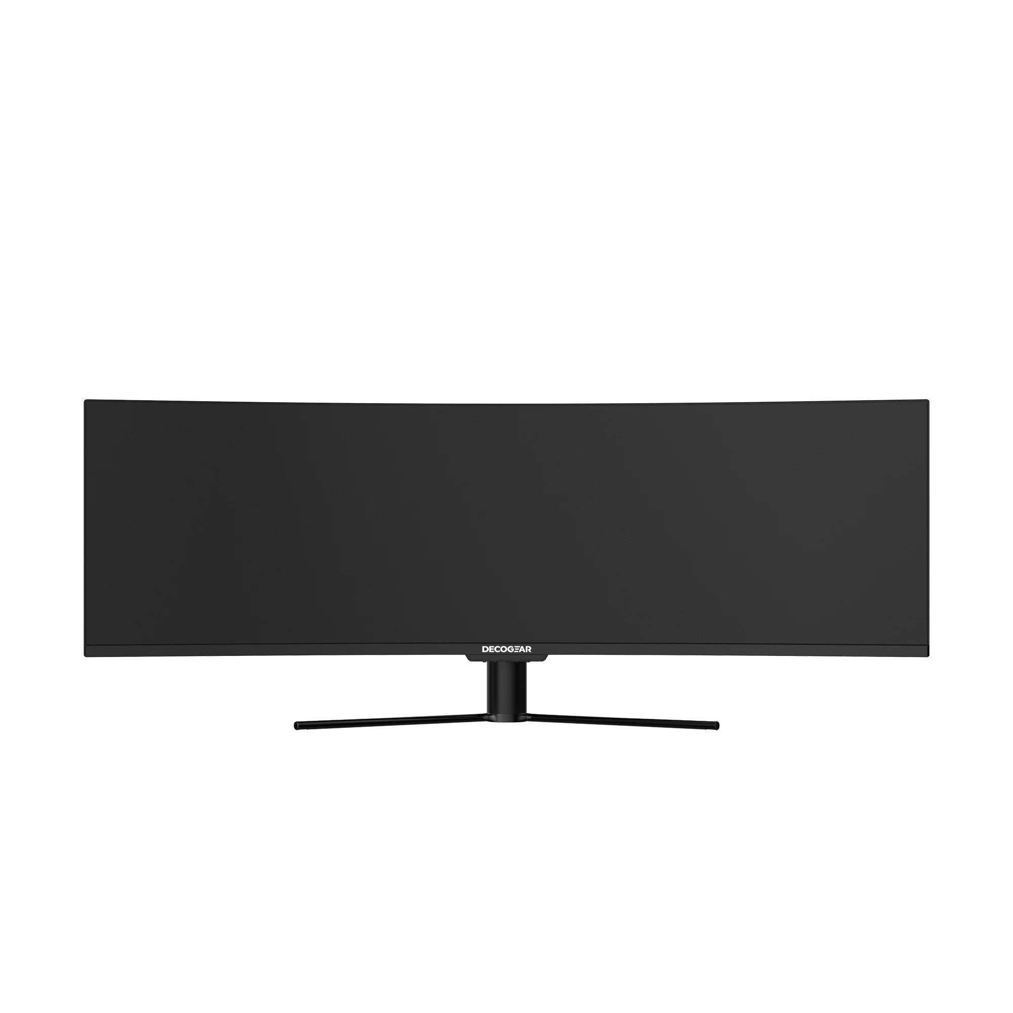 Angle. Deco Gear - Deco Gear 49" Super Ultrawide Curved 32:9 Monitor 3840×1080, 144Hz, HDR400, VA, Adaptive Sync, USB-C 65W, HDMI/DP, KVM - Black.