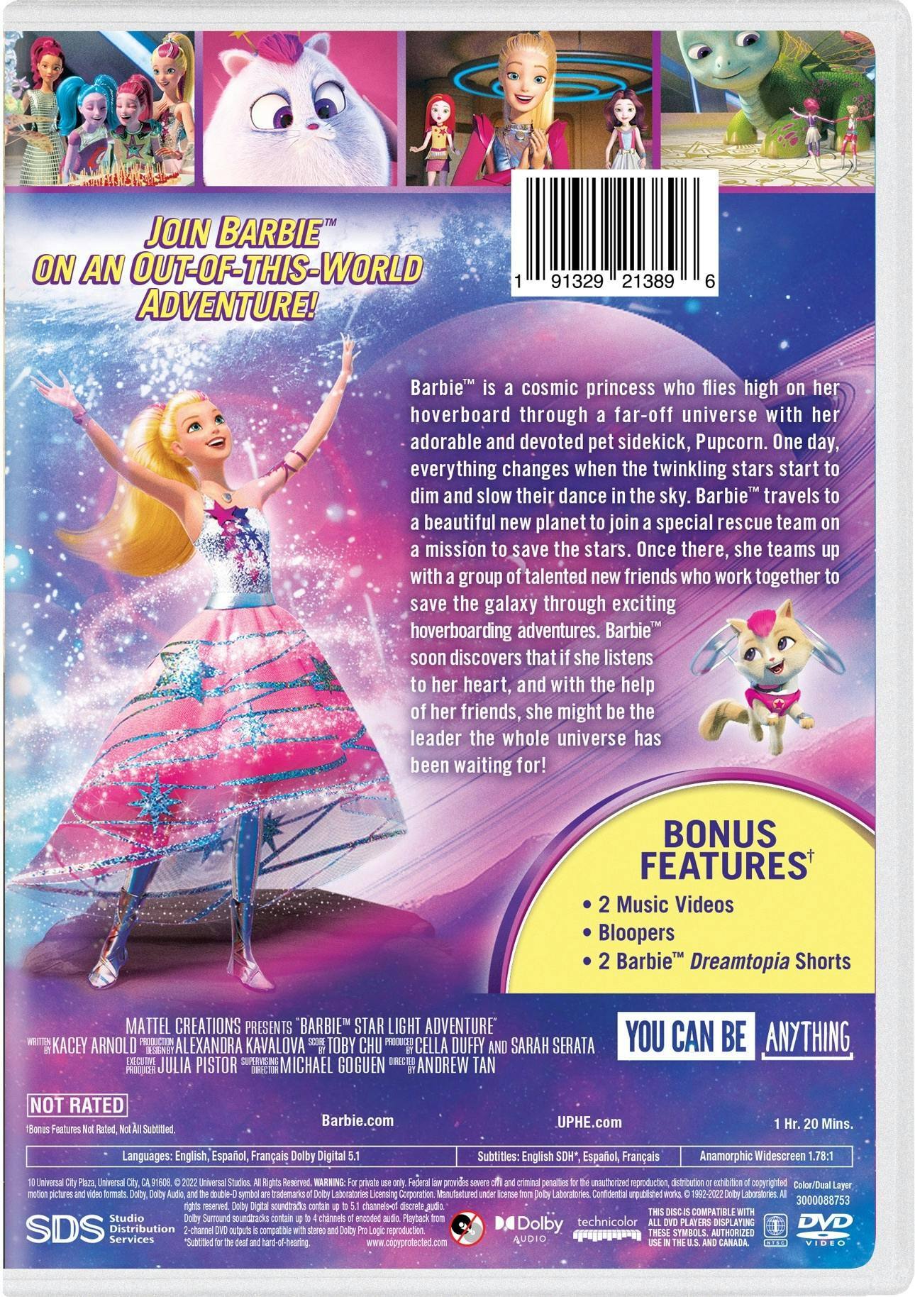 Angle. Barbie: Star Light Adventure   - DVD.