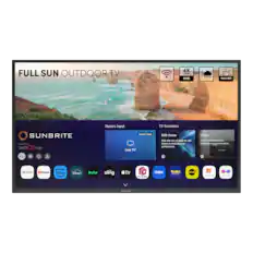Full Sun Outdoor TV 4K HD UHD 1500 NIT Recent Input TV functions SUNBRITE powered D webOS Hub Recent input Live TV Guide Check the broadcast schedule and information. + Netflix YouTube Prime Video Disney+ Hulu Sling TV Shape + Max Roku + Peacock + Charter Spectrum + Comcast + Cox + Dish + DirectTV + AT&T U-verse + Verizon Fios + Optimum + Cablevision + Suddenlink + Mediacom + Time Warner Cable + Bright House Networks + Cable One + WOW!
