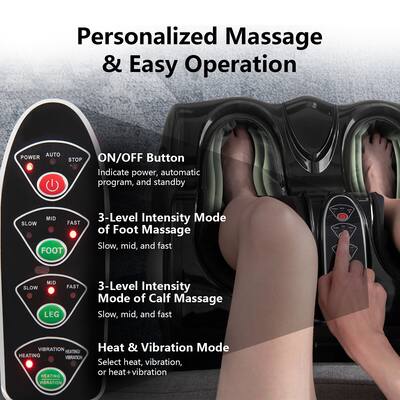 Gymax Foot & Calf Massager w/ Heat Vibration Deep Kneading Shiatsu Foot Massage Machine Black GYM10326 - Best Buy Gymax Foot & Calf Massager w/ Heat Vibration Deep Kneading Shiatsu Foot Massage Machine Black GYM10326 - Best Buy