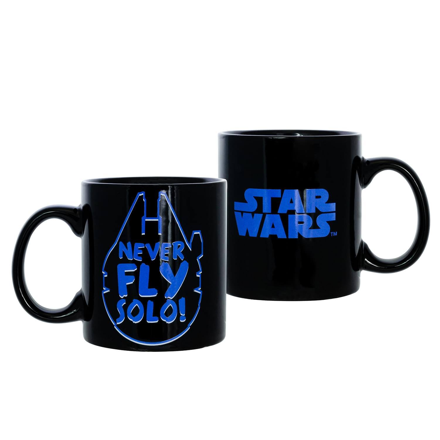 Star Wars - Never Fly Solo 20oz Ceramic Coffee Mug - Black