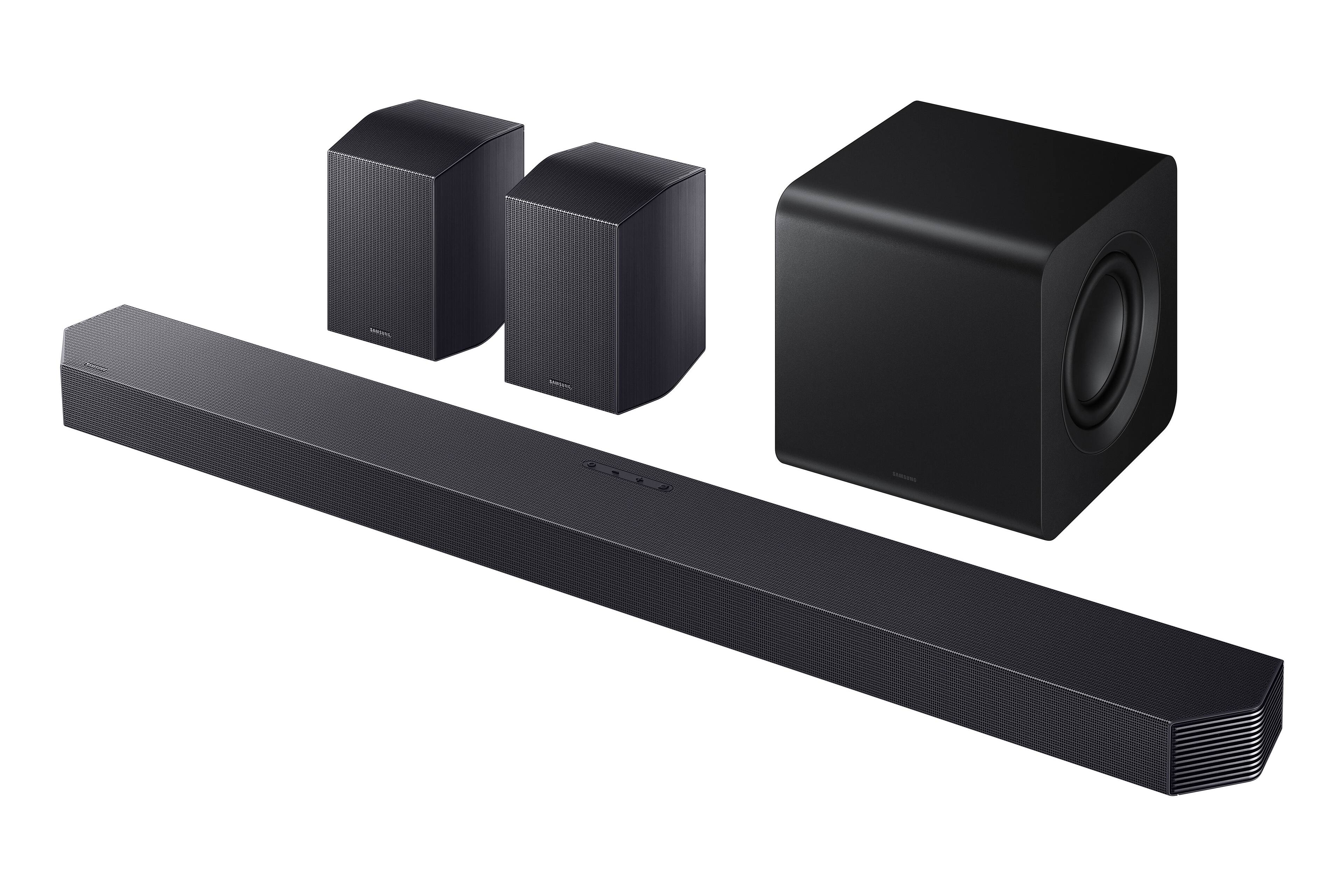 Alt View 12. Samsung - SAMSUNG Q-Series Soundbar HW-Q930H/ZA 9.1.4 ch Subwoofer with Rear Speaker (2026) - Titan Black.