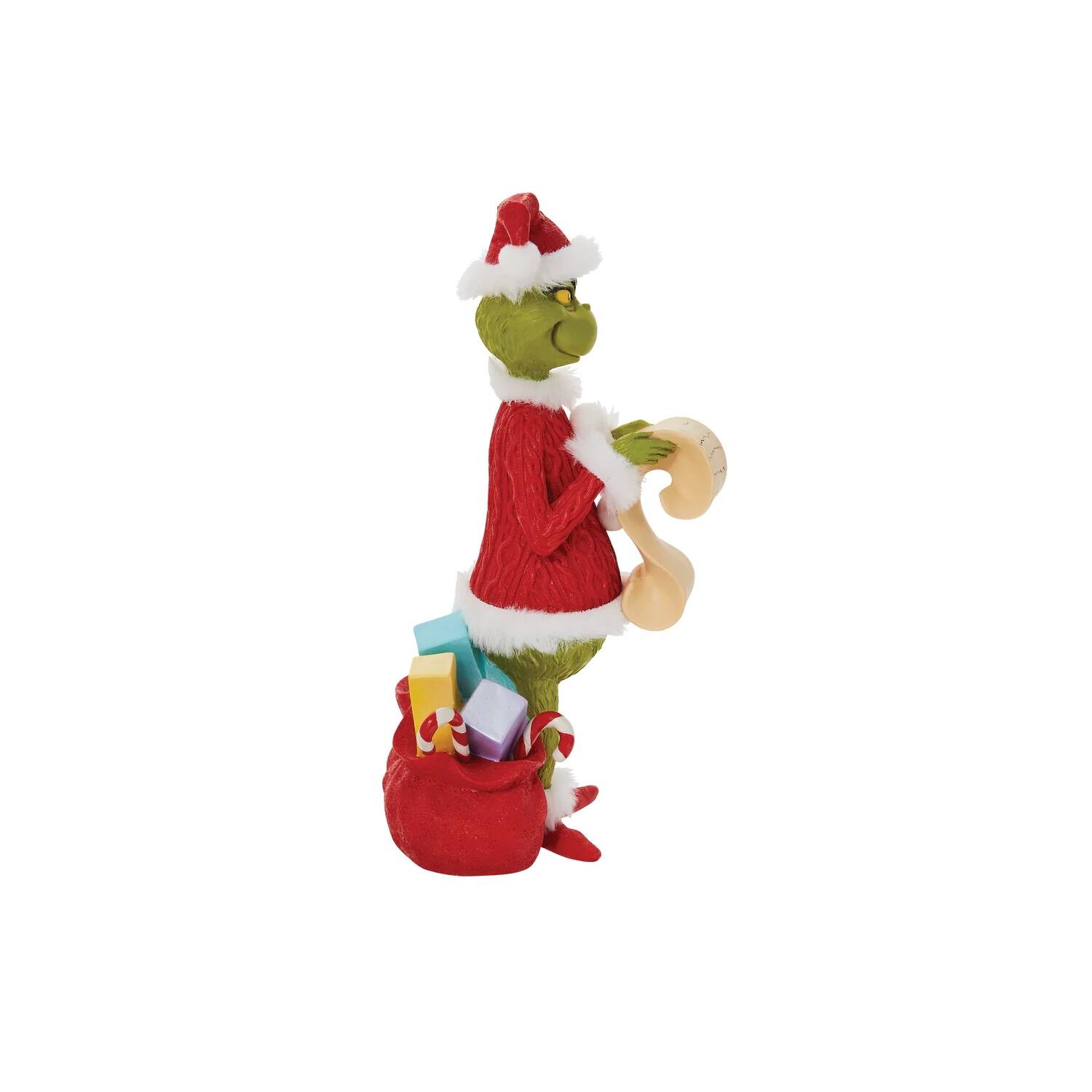 Alt View 3. Department 56 - Department 56 Dr Seuss Grinch Checking His List Christmas Figure #6010972 - Red.