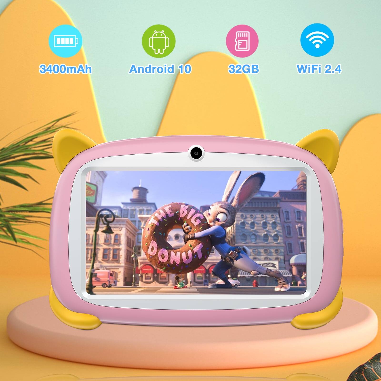 3400mAh, Android 10, 32GB, WiFi 2.4, THE BIG DONUT