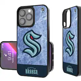 Keyscaper - NHL - Seattle Kraken Bump Case with 8.2ft Drop Protection - 16 Pro Max - Multicolor