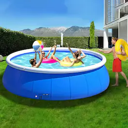 MOOSOO - Inflatable Swimming Pool, 96*25 Pools, Family Lounge Pools Above Ground Family Pool for Summer Water Party