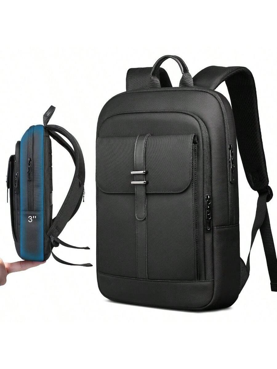 Front. Live At Space - Slim Laptop Backpack, 15.6 Inch Anti - Theft Waterproof Bag Men Women, Lightweight Computer Backpack Daily Commute, or - Original.