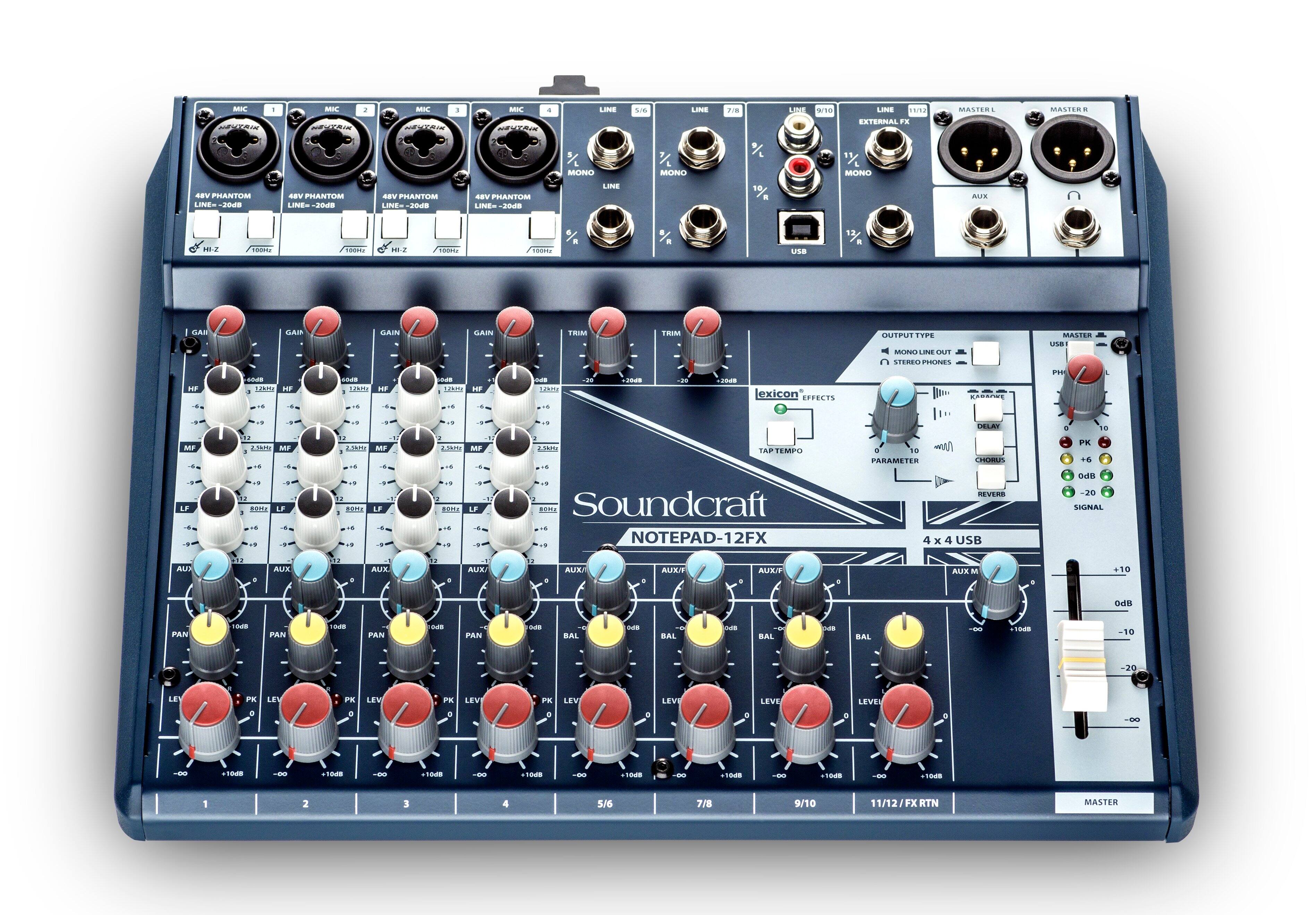 Soundcraft - NOTEPAD-12FX - Addr PARAMETER HOL REVERS 4 M 4 USB 16 PK 16 4B -20 . SIGNAL AL ALX AUX . AUR AUXA AUSS PUELA AUX M +10 ods PAN - PAN SAs PAN 0s PAN -B - BAL - BAL 28 DAL BAL Ss -10 -20 LET FE D LEN PE LEV FK . LEV FK LEV . LEV LEVE . LEVE . 0O - 1 - - hode H TOuES tods - TB28 H - - L 1 2 3 4 5/6 7/8 9/10 11/12 FX RTN MASTER