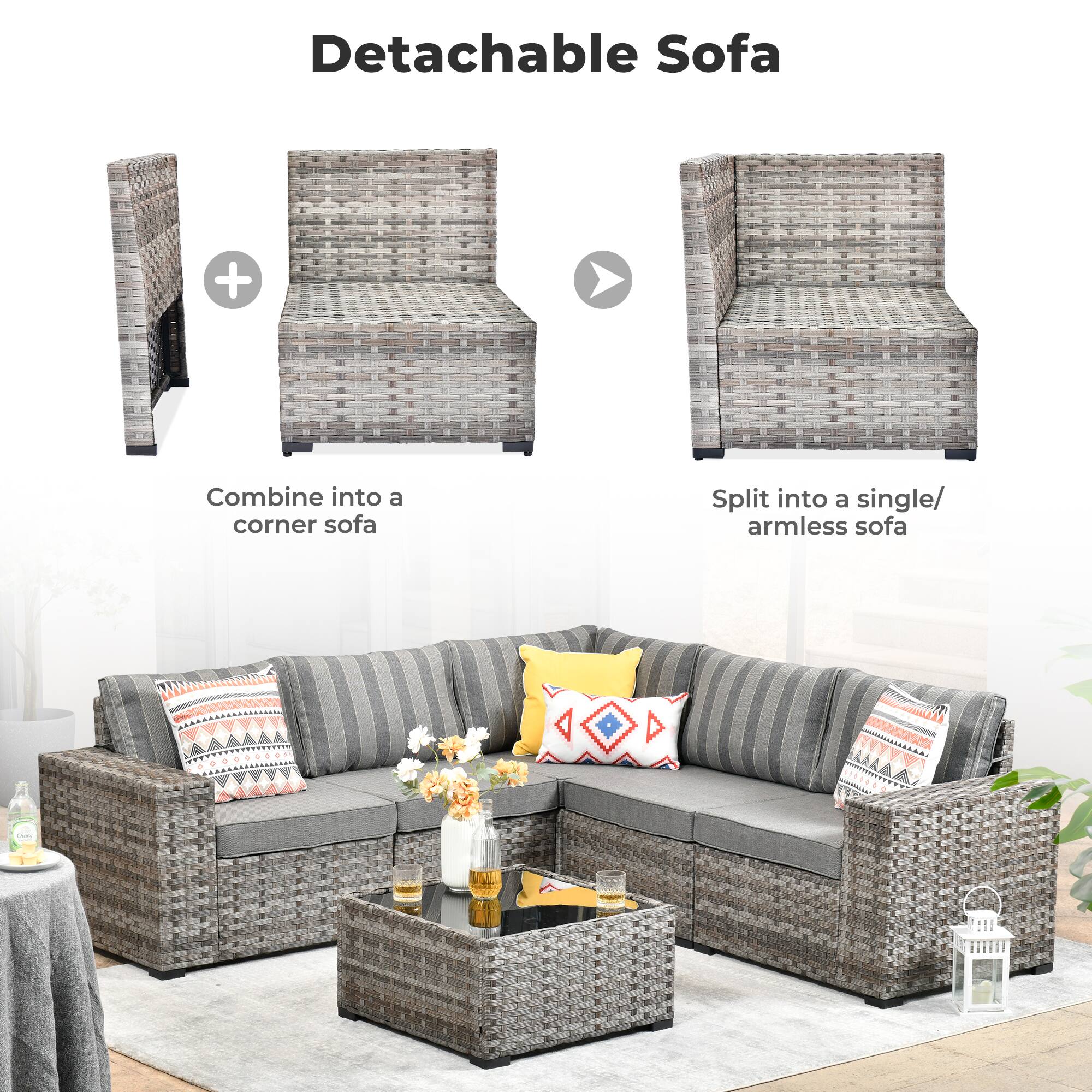 Detachable Sofa

Combine into a corner sofa

Split into a single/armless sofa