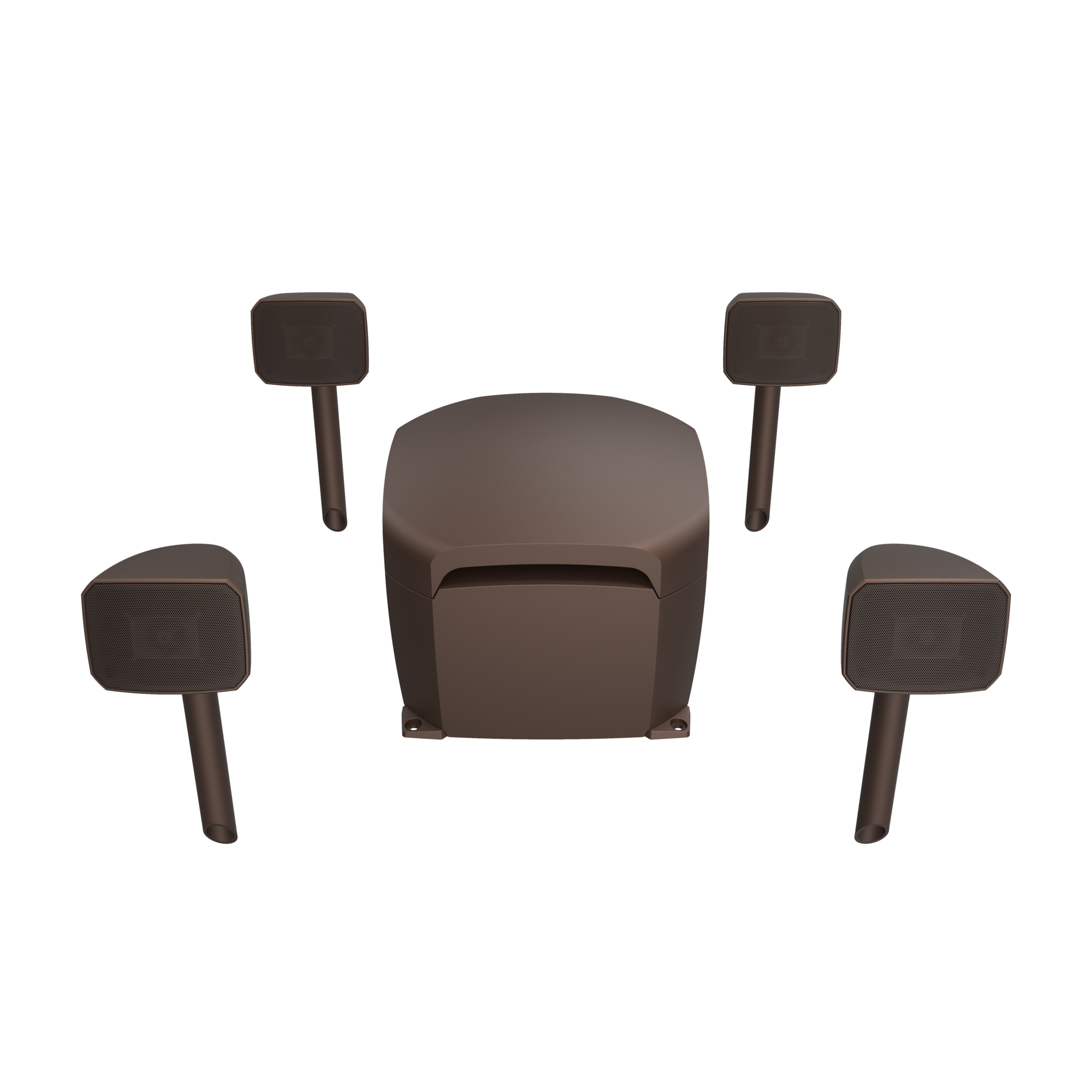 Klipsch - Coutyard 4.1 Landscape Speaker System - Brown Matte