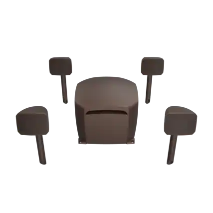 Angle. Klipsch - Klipsch Coutyard 4.1 Landscape Speaker System - Brown Matte.