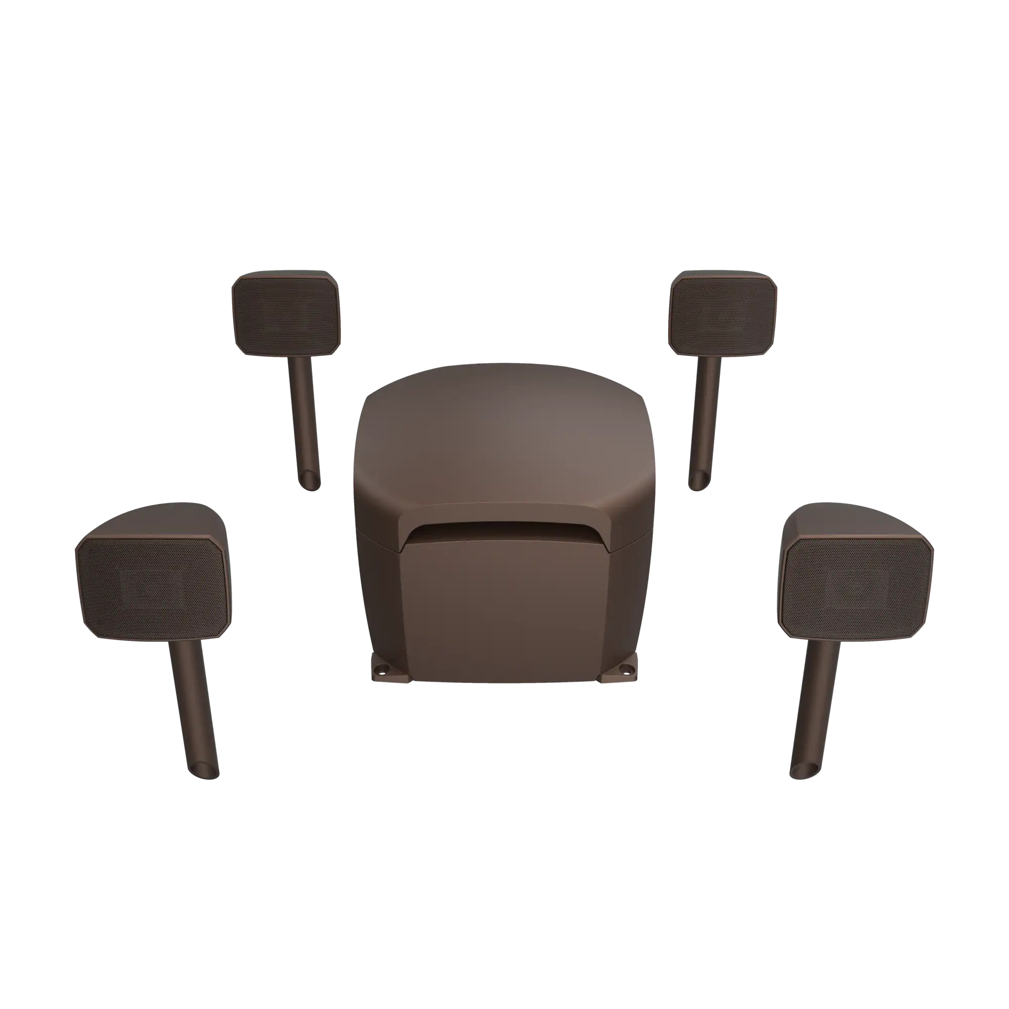 Angle. Klipsch - Klipsch Coutyard 4.1 Landscape Speaker System - Brown Matte.