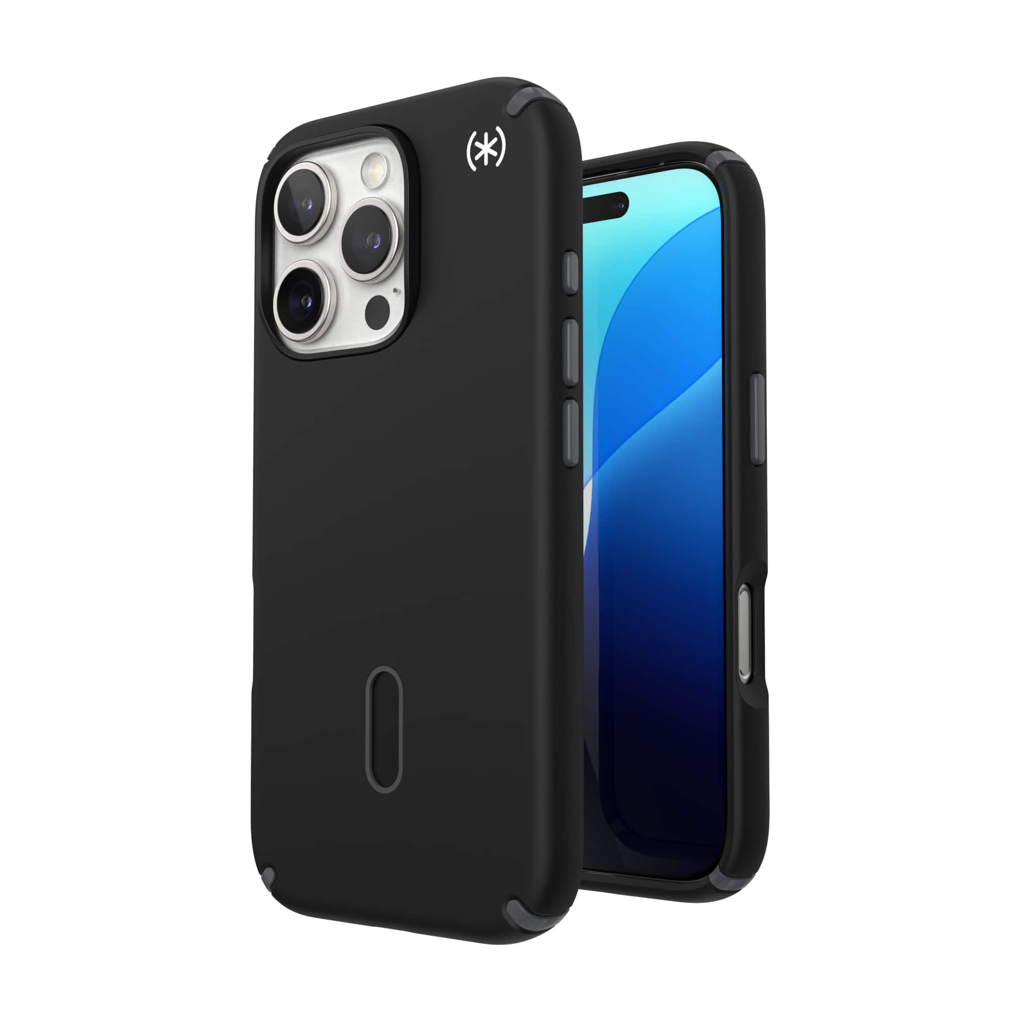 Angle. Speck - Presidio2 Pro ClickLock Case with MagSafe for Apple iPhone 16 Pro - Black.