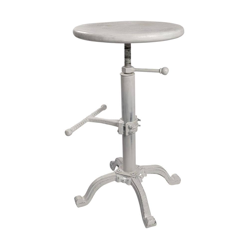 Carolina Chair & Table Justin Adjustable Barstool Whitewash - Best Buy