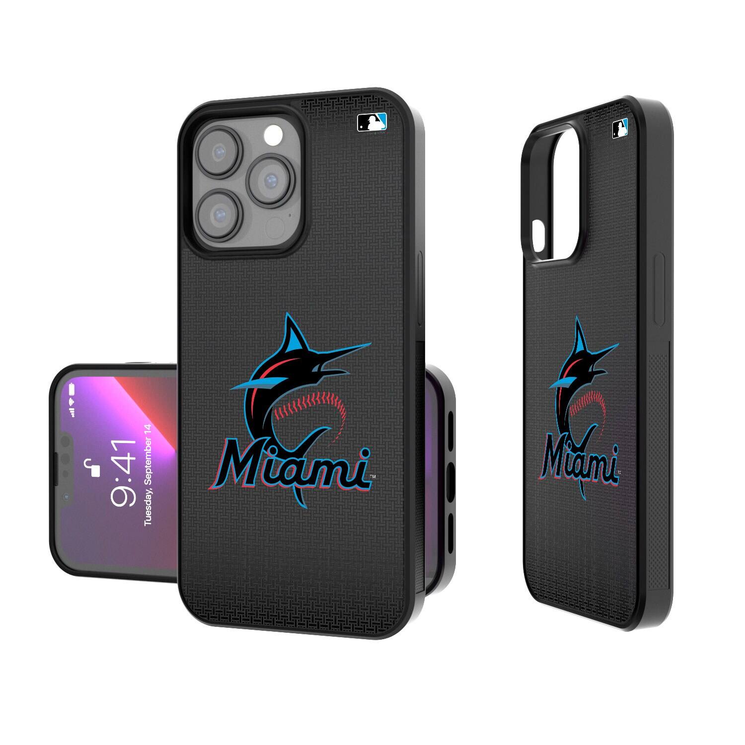 Keyscaper - MLB - Miami Marlins Linen Logo iPhone Bump Case - 13 mini - Black price history on PriceWatchPro