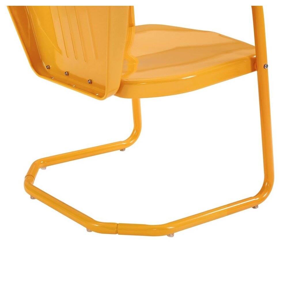 Alt View 6. Crosley Furniture - Griffith Retro Outdoor Chair - Tangerine Gloss.