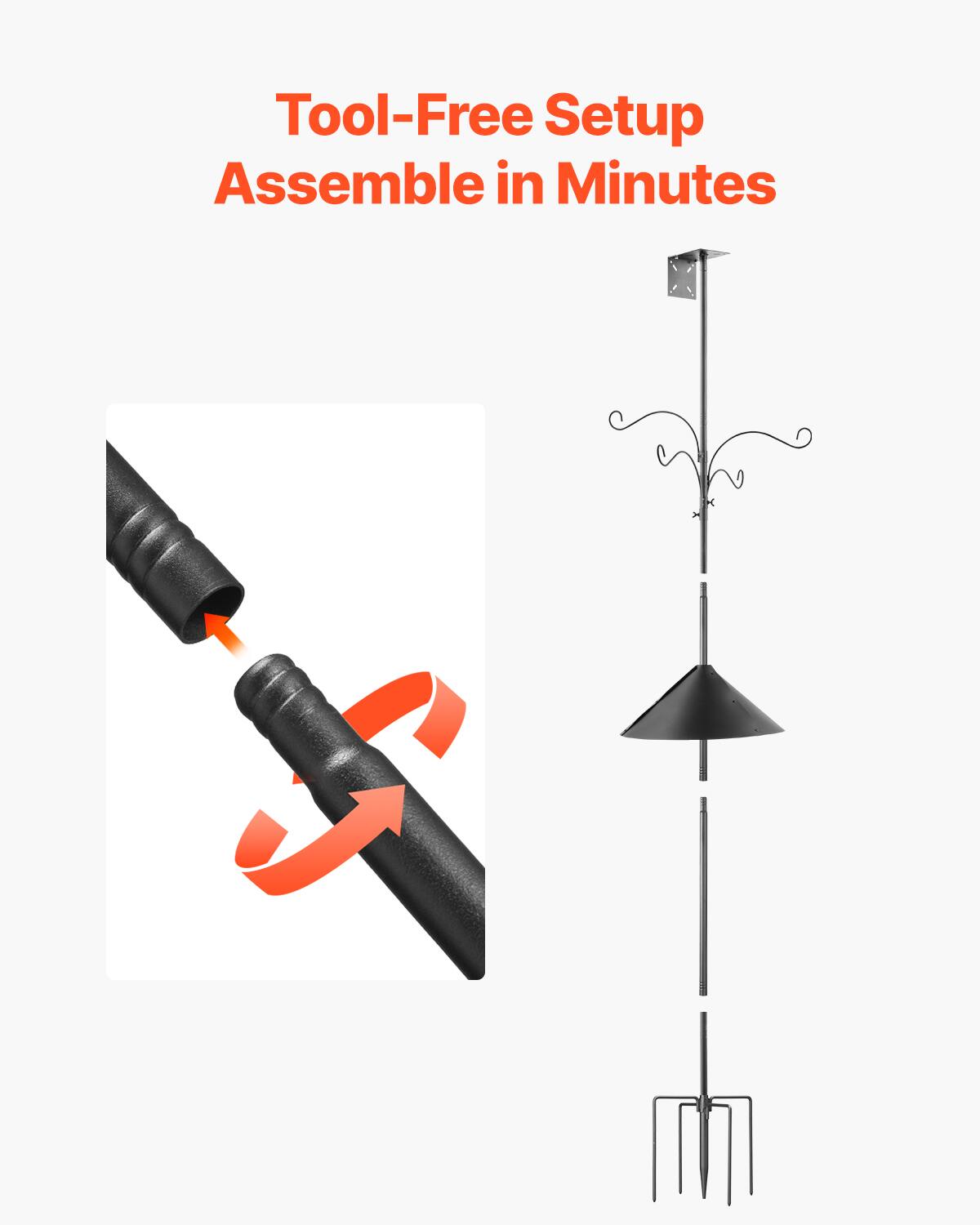 Tool-Free Setup  
Assemble in Minutes