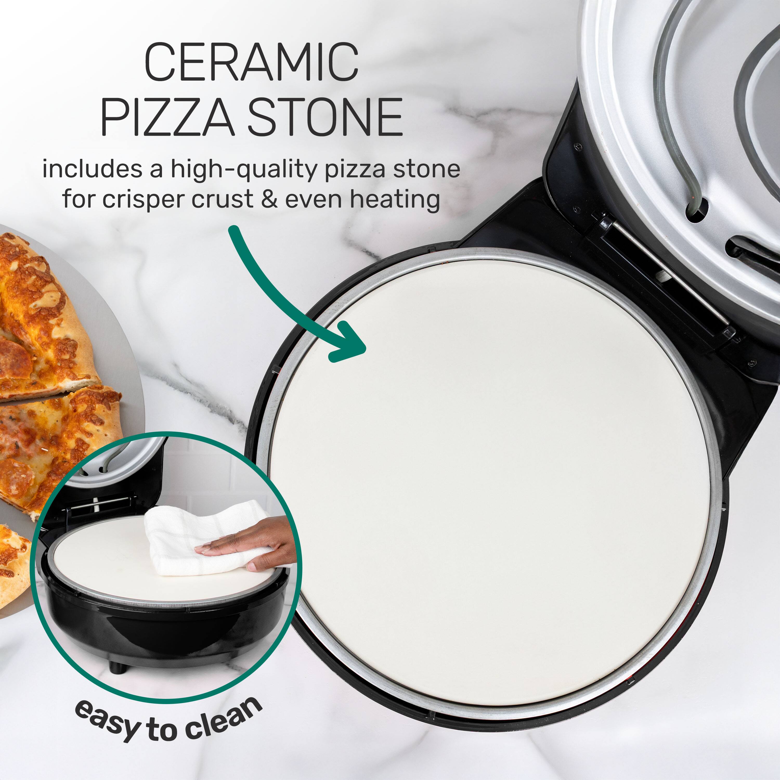 CERAMIC PIZZA STONE includes a high-quality pizza stone for crisper crust & even heating easy to clean