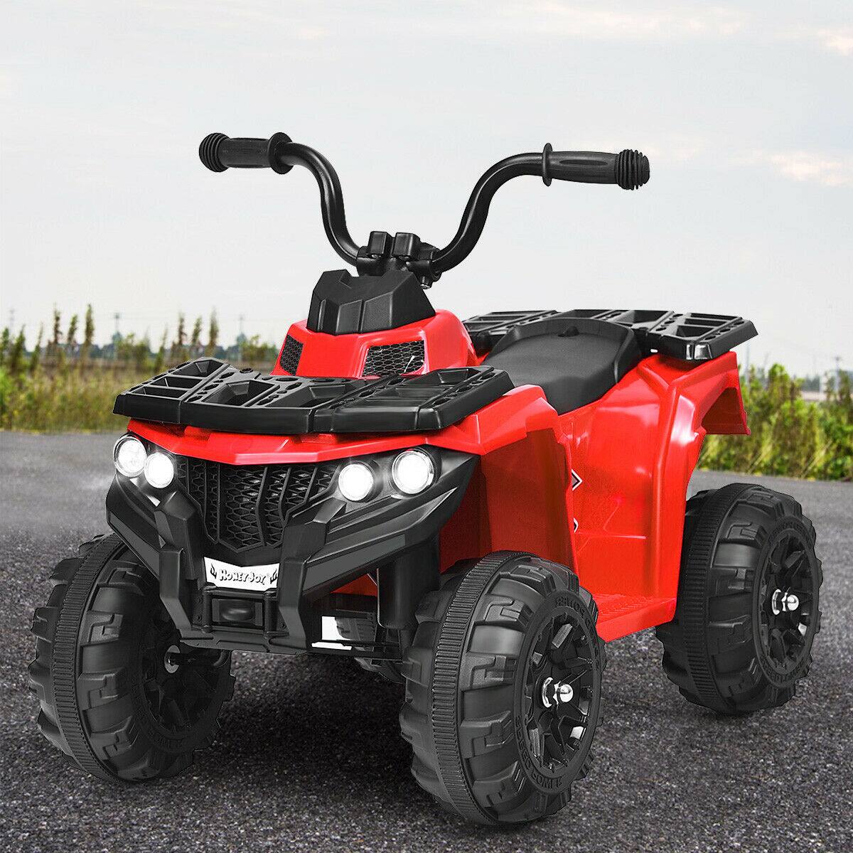 Alt View 3. Gymax - Gymax 6V Battery Powered Kids Ride On ATV 4-Wheeler Quad w/ MP3 & LED Headlight Red - Red.