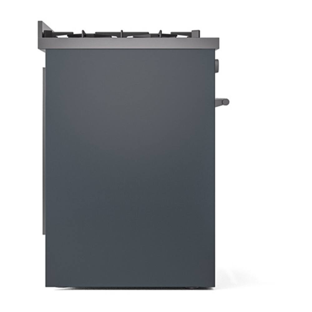 Alt View 3. ILVE - ILVE Professional Plus II 30 inch Dual Fuel Range with 5 Burners (Liquid Propane, Blue Grey) - Blue Grey.