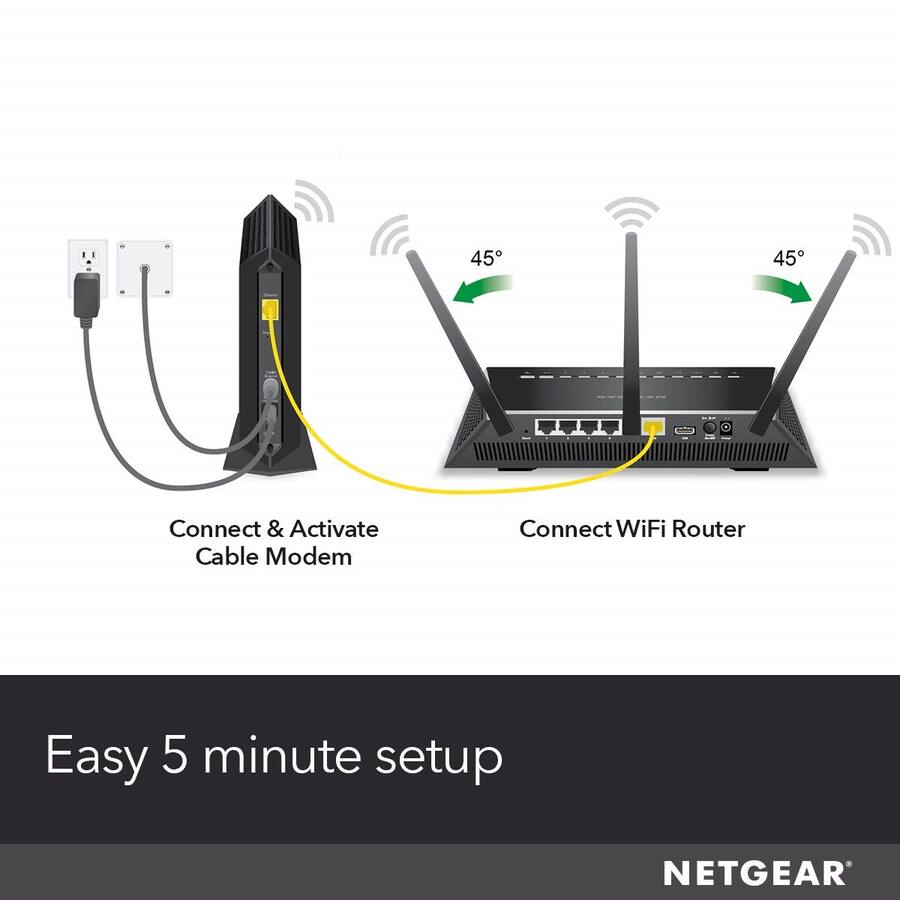 NETGEAR 32 x 8 DOCSIS 3.0 Cable Modem Black CM700-100NAS - Best Buy
