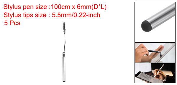 Stylus pen size: 100cm x 6mm (D*L)  
Stylus tips size: 5.5mm/0.22-inch  
5 Pcs