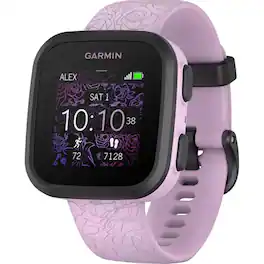 Garmin - Bounce Kids Smartwatch Two-Way Text & Voice Messaging Location Track - Lilac Floral - (2022)