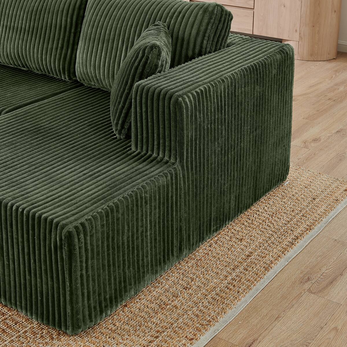 Alt View 2. Ropilly - Ropilly U Shaped Modular Sectional Sofa, Green Compressed Sectional Sofa Sleeper Sofa for Living Room - Green.