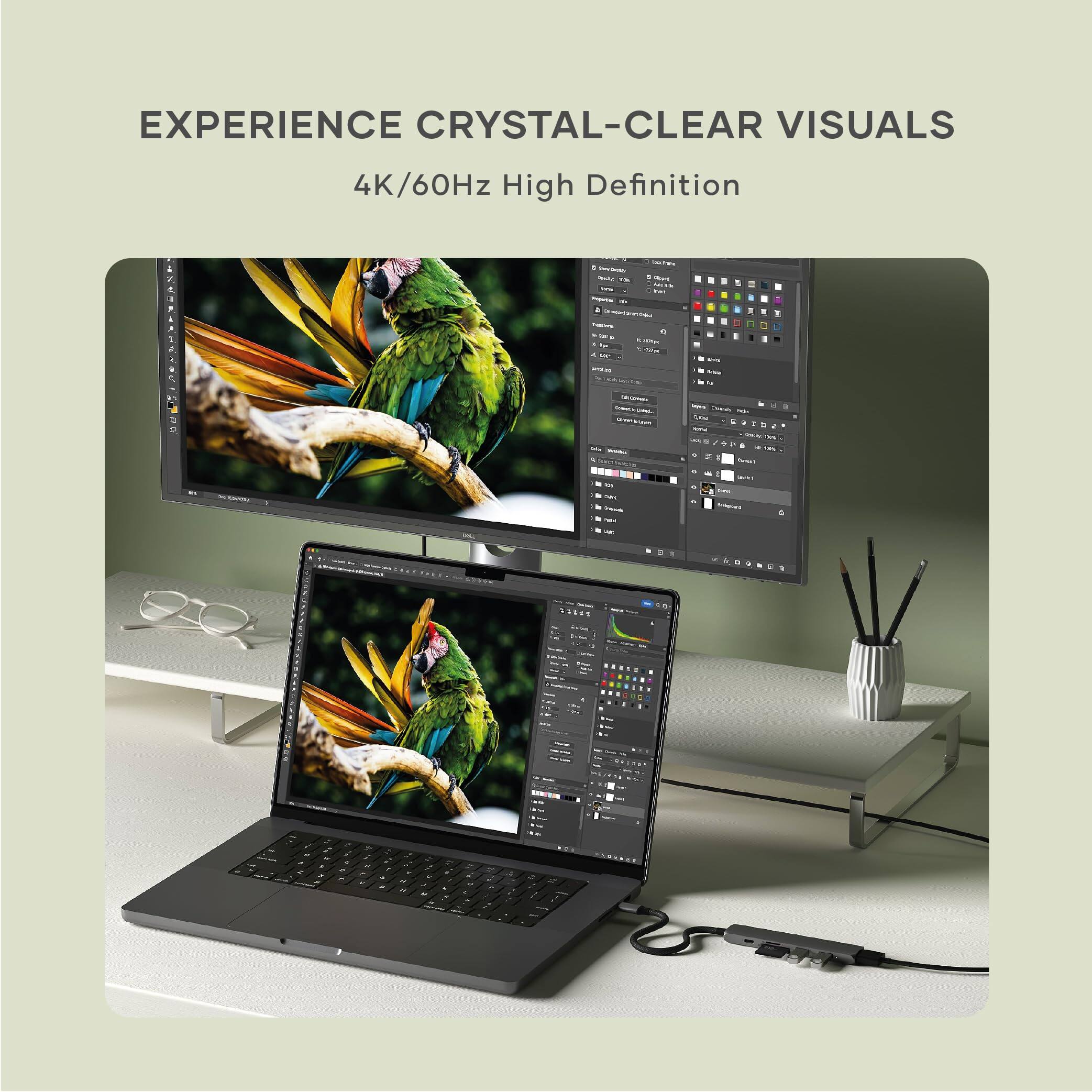 EXPERIENCE CRYSTAL-CLEAR VISUALS  
4K/60Hz High Definition