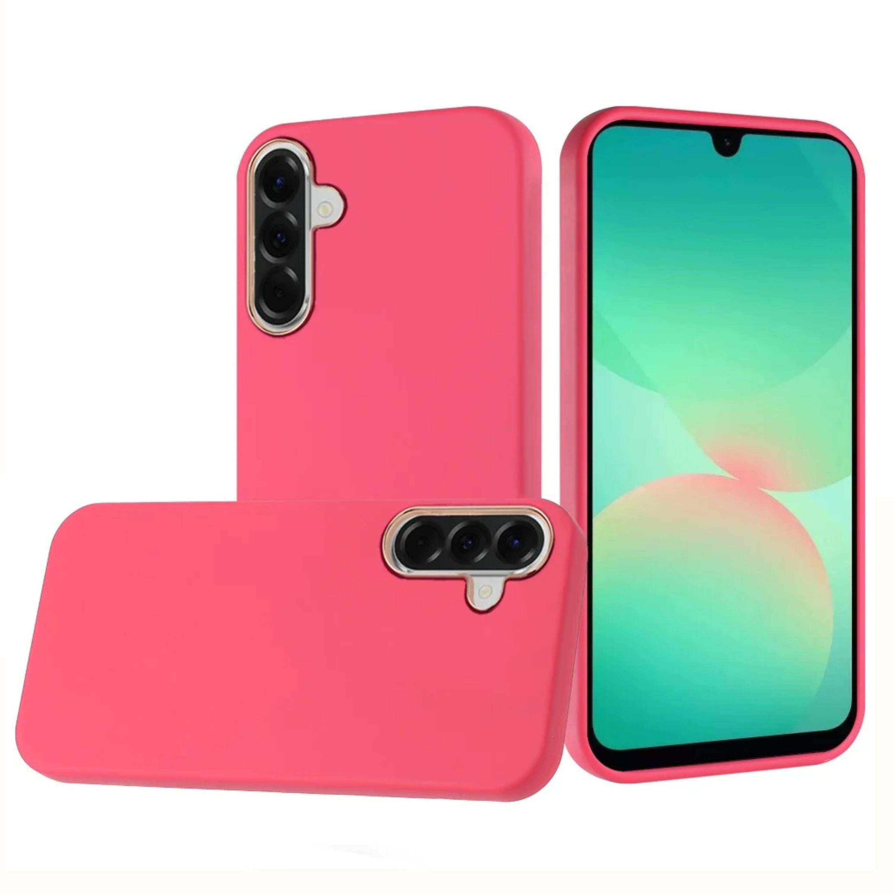 Kitcheniva - Matte Soft Touch Phone Case With Tempered Glass For Samsung A27 5G - Hot Pink price history on PriceWatchPro