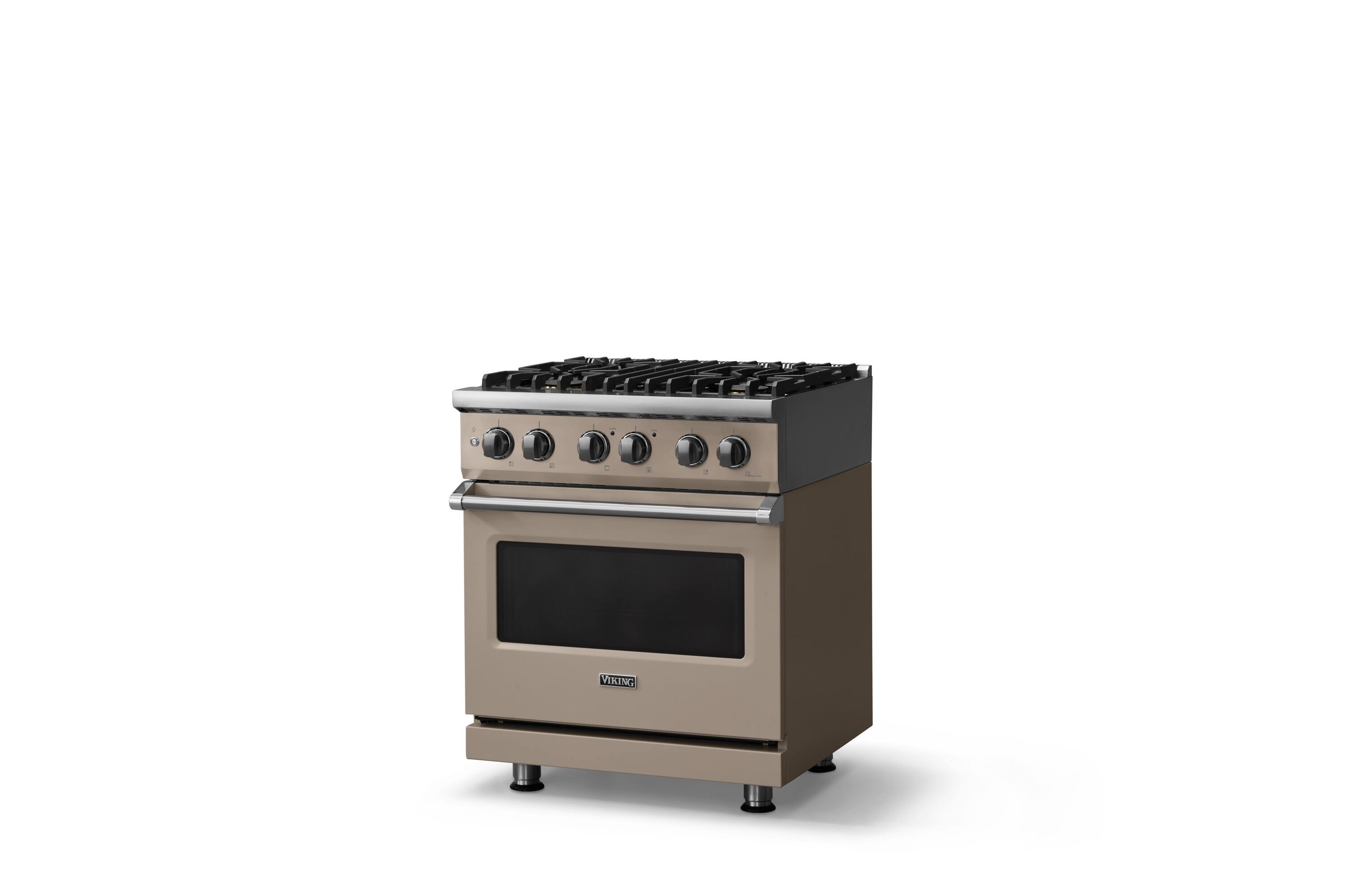 Angle. Viking - 30 in. Wide 4 Burner Pro 5 Series 4.7 Cu. Ft. Freestanding Sealed Dual Fuel Convection Range - Nantucket - Nantucket.
