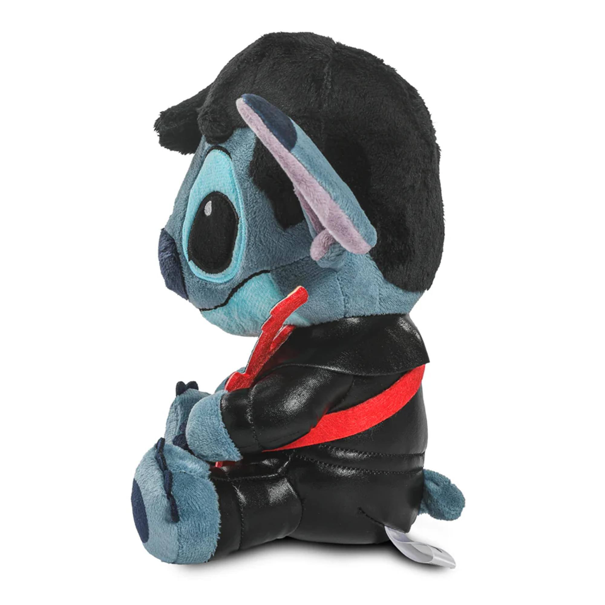 Alt View 3. Kidrobot - Disney Lilo & Stitch 9 Inch Elvis Stitch Plush | Black Leather - Blue.