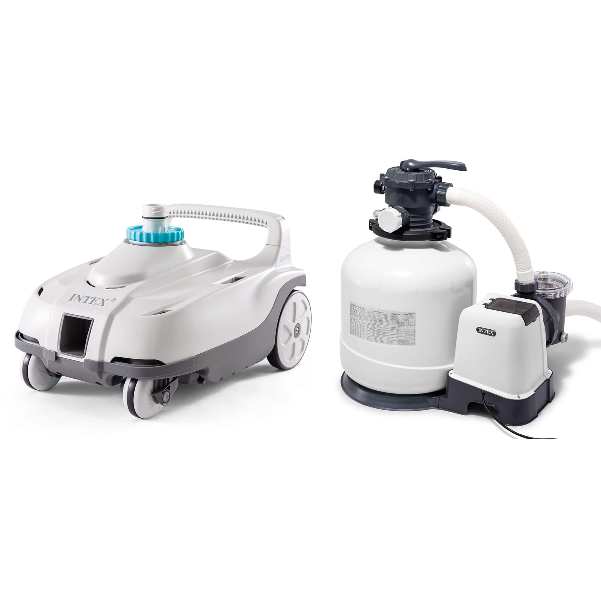 Intex ZX100 Automatic Pressure Side Pool Cleaner with Pool Sand