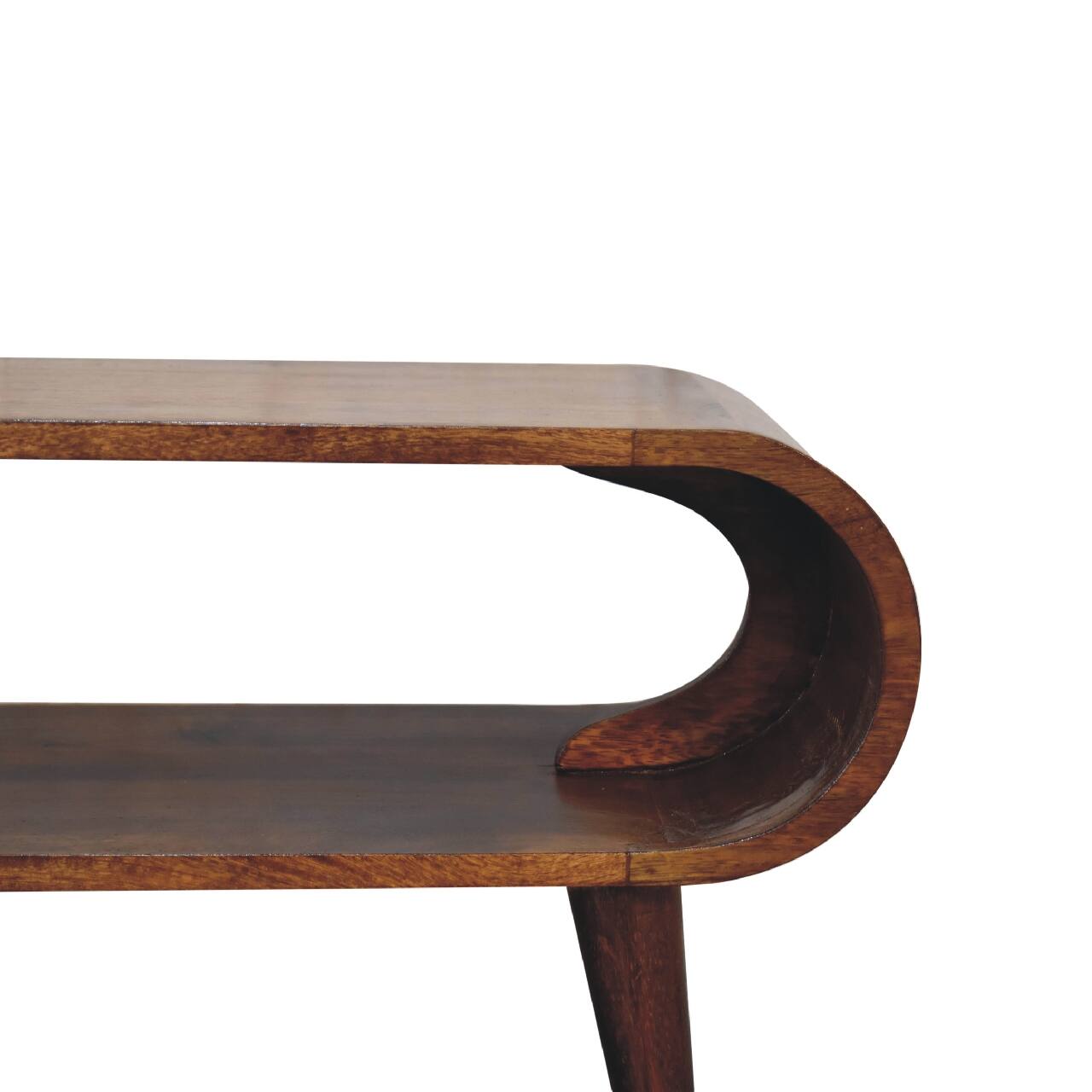 Alt View 1. Artisan Furniture - Artisan Furniture Solid Wood Amaya Nordic Style Coffee Table, Open Storage, Dark Brown - Brown.