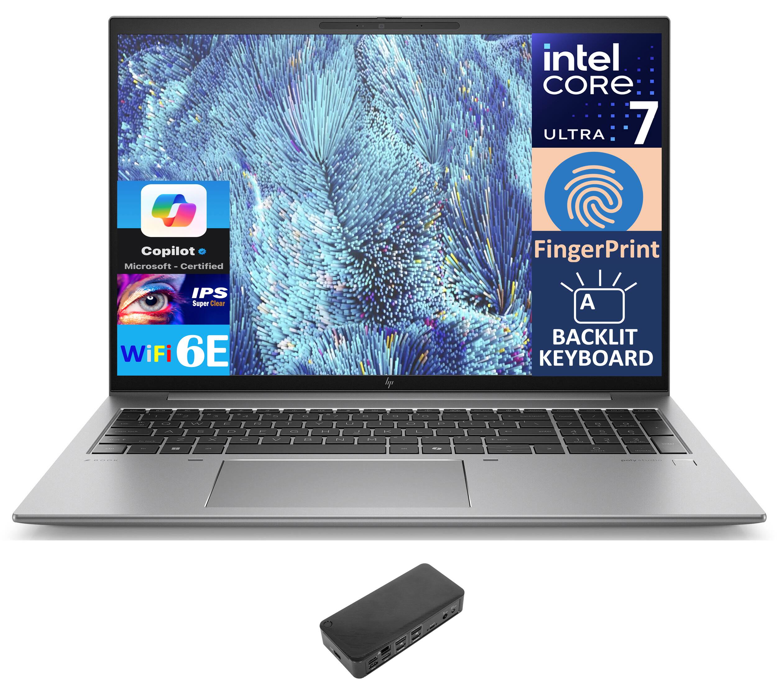 Intel Core Ultra 7  
Copilot  
Microsoft Certified  
Fingerprint  
IPS Super Clear  
WiFi 6E  
Backlit Keyboard