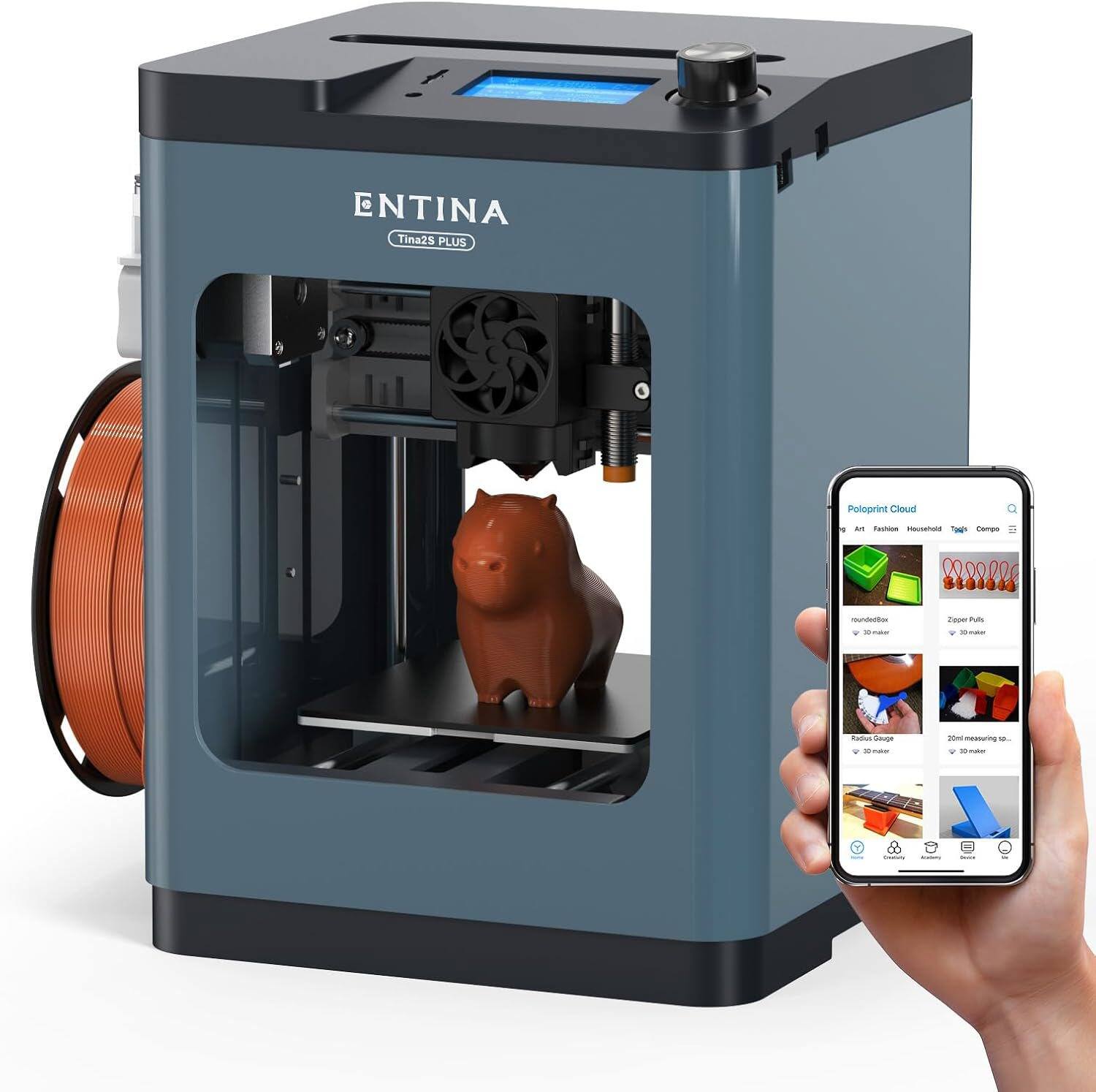 0530Z Entina Tina2 ミニ3dプリンター ENTINA TINA2Plus V3 3D Printers,Auto Leveling FDM Mini 3D Printer